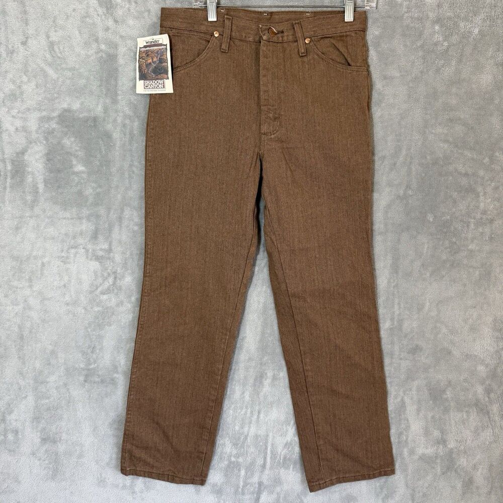 NWT VTG Wrangler Jeans 31x30 (*30x29) Cowboy Cut Shadow Canyon Whiskey Brown